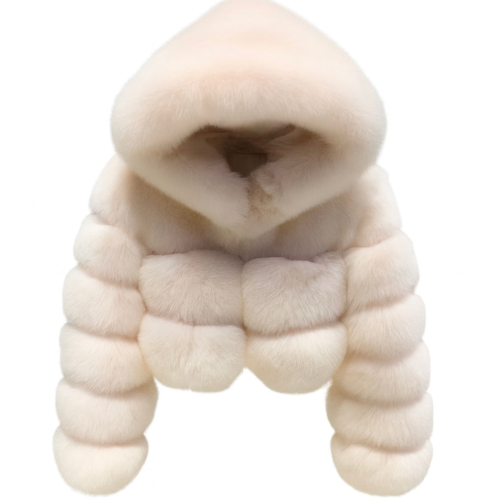 Baby Pink Hooded Luxe Coat