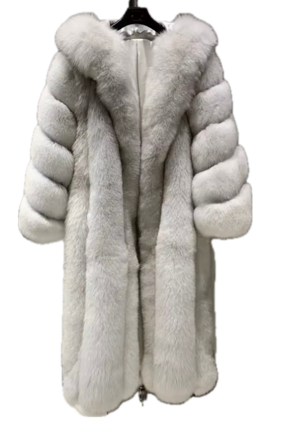 Ash White Hooded coat